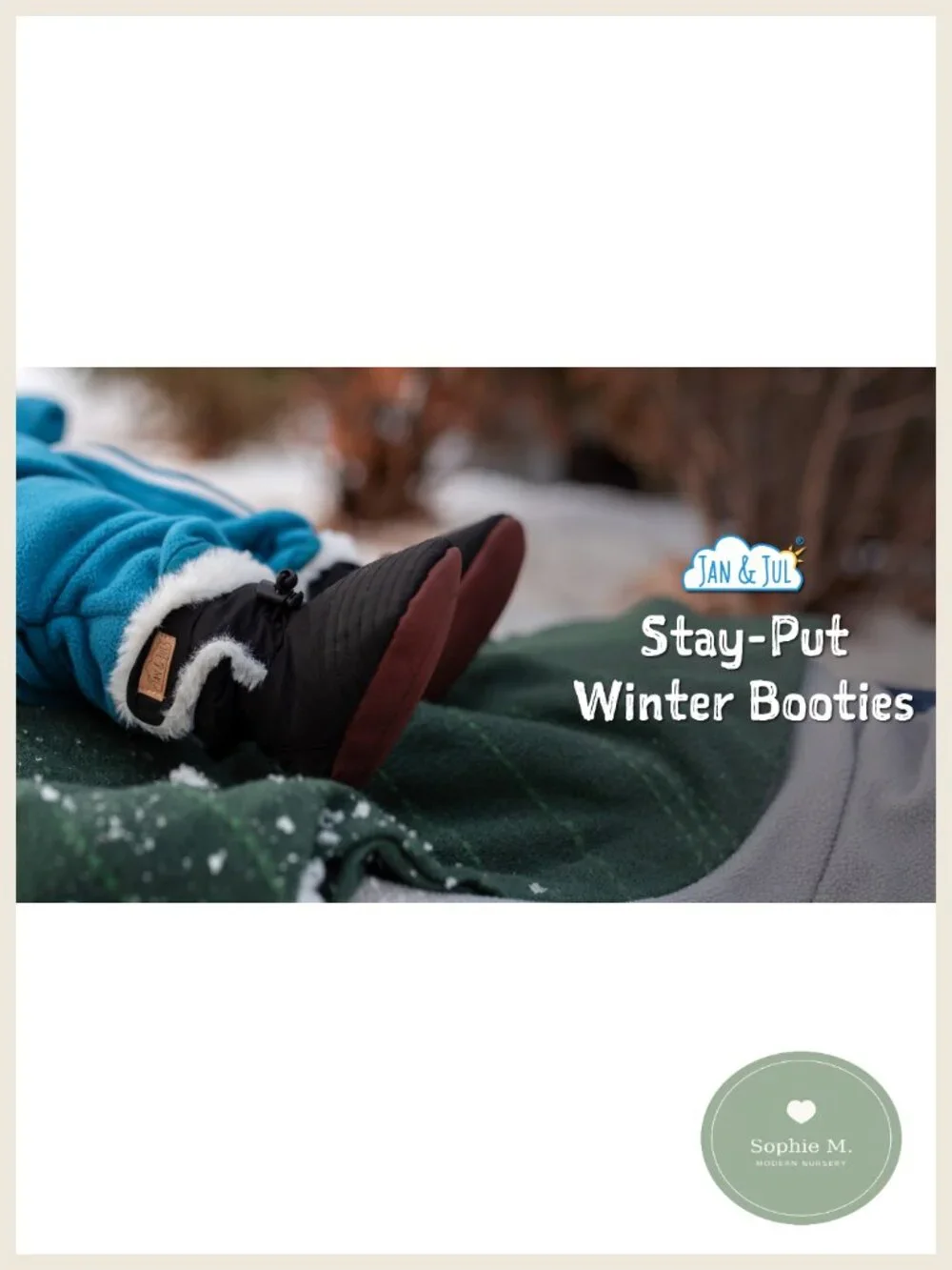Water Resistant Winter Baby Booties with Faux Fur Lining
